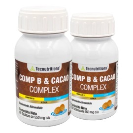 Kit De 2 Suplementos Complejo B Y Cacao Tecnu® Energía Sabor Sin Sabor