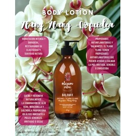 OLEUM VITAE Body Lotion Orqudea-Ylang Ylang. Crema Corporal con Aceite Esencial de Ylang Ylang. Altamente Hidratante. Con Extractos de Calndula, Aloe 