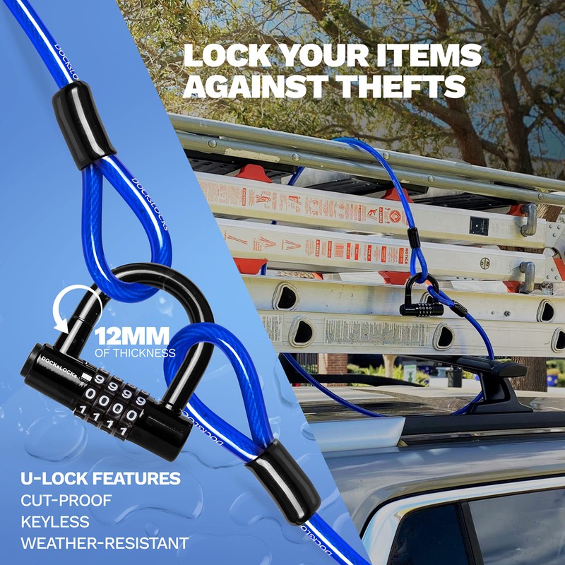 DocksLocks Anti-Theft Weather Resistant Short Shackle U-Lock