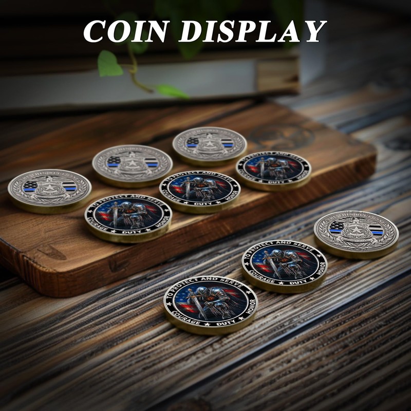 ASmileIndeep Knight Guardian Challenge Coin – Police Challenge Coin -Thin