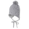Sterntaler Knitted Hat with Bobble (Strickmütze) - Grey (Silver Mel.