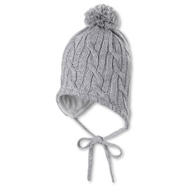 Sterntaler Knitted Hat with Bobble (Strickmütze) - Grey (Silver Mel. 542), size: 43