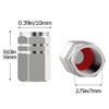 Silver Hex Aluminum Tire Valve Stem Caps - 4 Pack