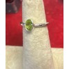 Natural Creations Sterling silver stackable ring size 7 Faceted Peridot