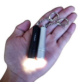 Nitefox Bright Keychain flashlight K1,high bright 150 lumens,as small flashlight lantern camp lamp light,waterproof torch for EDC,reading,sleep,dog walking,camping,hiking (2 PCS black white)