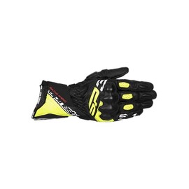 Alpinestars SP-3 Black Yellow Fluo White Leather Motorcycle Gloves, XXL