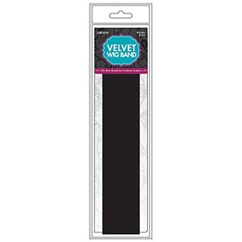 DONNA Velvet Wig Band, Wig Grip Wig Bands 1pc, Elastic Band for Sewing, Comfortable Non Slip, Laying Edges, Suitable for All Hair Types Soft and Stretch, BLACK COLOR