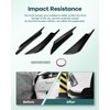 SCITOO Plastic Body Front Bumper Splitter Fins Universal Glossy Carbon