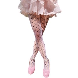 Sahabowi Women Four Leaf Clover Patterns Tights, Sheer High Waist Silk Pantyhose, Color Printed Stockings Thin(ELW2024071402black, Black four leaf clover white color, 1pcs)