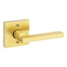 Weiser Halifax Satin Brass Door Handle, Reversible Half Dummy Lever, Non-Turning Interior Door Handles for Wardrobe, Closet Door & French Doors, Cabinet Handle/Cupboard Handles, Modern Home Décor