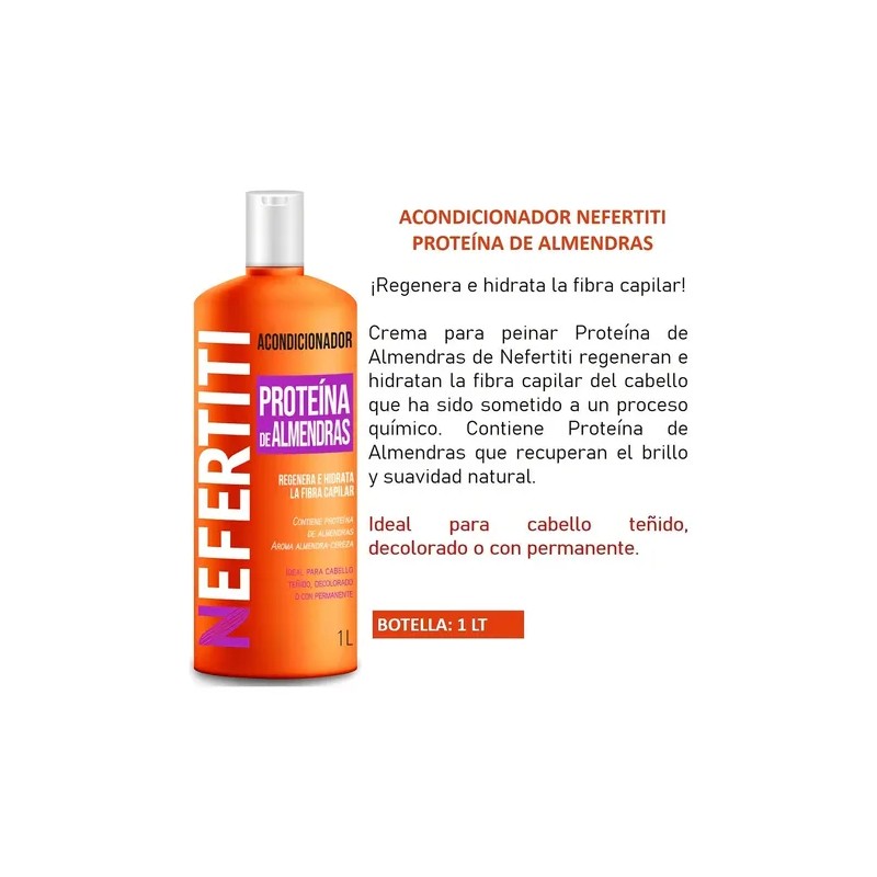 Acondicionador Para Cabello Aceite De Almendra 1lt Nefertiti