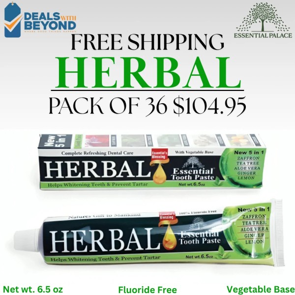 Essential Palace 36 pack Herbal Toothpaste Essential Palace 5 in