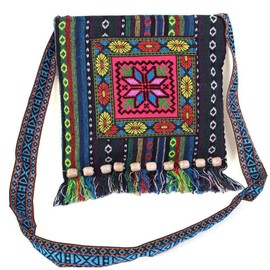 LUMoony Shoulder Bag with Fringes Women's Clutch Handbag Cross Body Shoulder Bag Cross Body Shoulder Bag with Embroidered Chinese Embroidery Shoulder Bag, Blue#