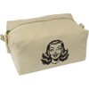 'Funny Vampire Girl' Canvas Wash Bag/Makeup Case (CS00044188)