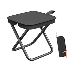 BUYUP Folding Chair, Outdoor Chair, Camping Chair, Compat, Fishing, Camping, Sports Festival, Mountain Climbing, Outdoor Activities, BBQ, Picnic, Convenient to Carry (Black)