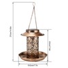 Solar Bird Feeder Solar Powered Garden Light Portable Hanging Hollow