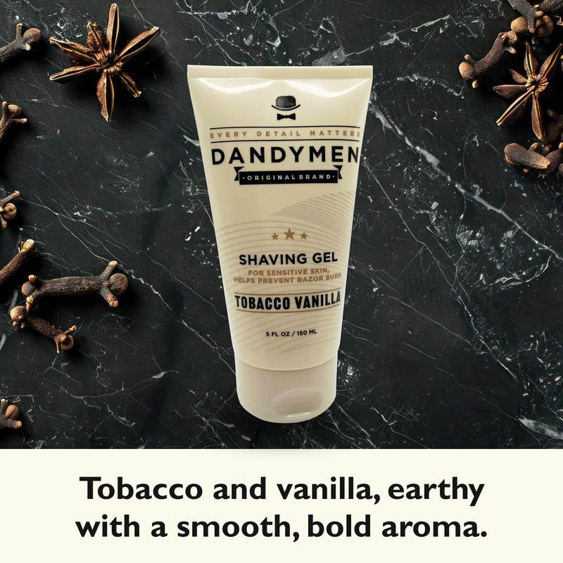 DandyMen Tobacco Vanilla Shave Gel – Precision Shave with Hydration
