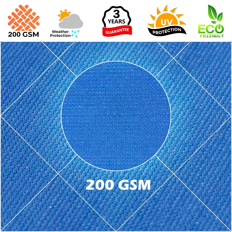 Royal Shade 20' x 20' x 20' Blue Triangle Sun