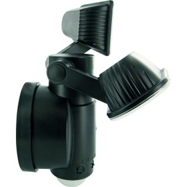 SCHWAIGER -LED220 011- LED Sensor- / Sicherheits- / Bewegungsleuchte mit PIR-Sensor und zwei Lampen, schwarz, 17.5 x 22.5 x 15.5 cm