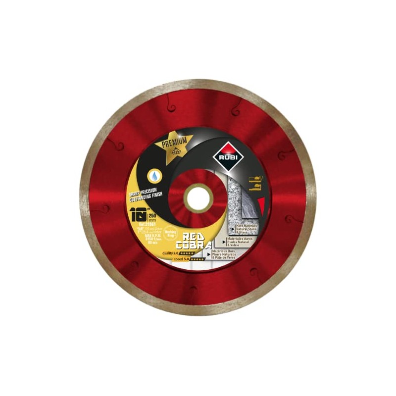 Rubi Tools 10" Red Cobra Premium Diamond Blade Wet