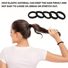 Hair Ties - Seamless Cotton Hair Bands for Women and Girls, Elastic Soft Ponytail Holders, No Damage Stretchy Hair Tie for Thick Heavy Curly Hair 150pcs (White)