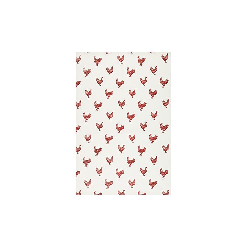 KitchenCraft KCFHENTTPK2 'French Hen' 100% Cotton Printed Chicken Tea Towels,