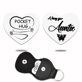 Pocket Hug Keyring for Auntie Birthday Gifts for Women Funny Aunt Gifts from Nephew Get Well Soon Gifts for Aunty Keychain Mothers Day Gift from Niece and Auntie Gifts Cute Presents for Aunties