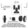 Suitcase Wheels Replacement 360 Spinner Luggage Wheel Kits - 60mm