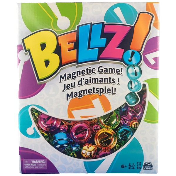 Spin Master Games Bellz - The Attracting Magnetic Game for the Whole Family, with Practical Neoprene Bag for Playing on the Go, 2 - 4 Players from 6 Years