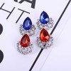 Yienate Crystal Teardrop Stud Earrings Instructions Ruby / Sapphire Water