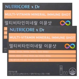 Nutricore x DR Multi Vitamin Mineral Immune Shot 23.62g x 10 bottles x 2 boxes, 20 days supply / 뉴트리코어 x DR 멀티 비타민 미네랄 이뮨샷 23.62g x 10병 x 2박스 20일분
