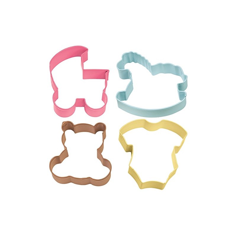 Wilton Metal Cookie Cutter Set 4/Pkg-Baby Theme