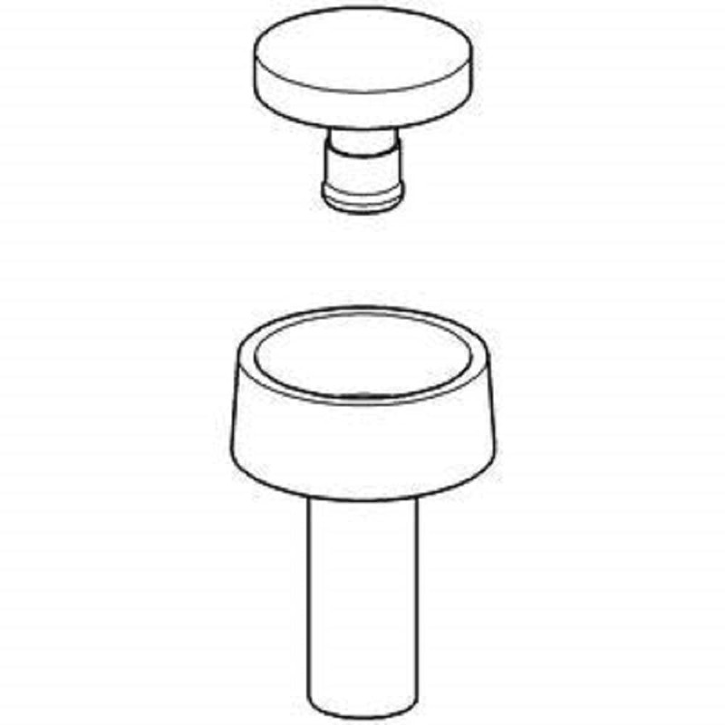 Grohe Push Valve with Rosette Chrome/Matte-Chrome, 37117PI0
