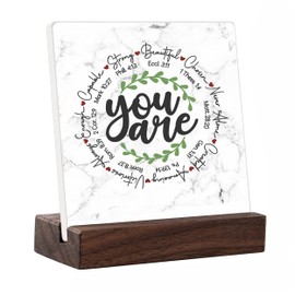 jupikafu May You Be Proud of The Work Difference Make Stand Wood Sign Plaque, Employee Thank you Appreciation Gift ,Retirement Gift For Coworker Women Men,Inspirational Quotes Office Desk Decor (A8)