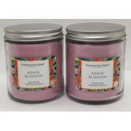 Huntington Home Floral Agave Blossom Scent - 6.5oz Small Tumbler Candle Set of 2