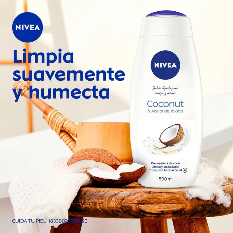 Jabón Líquido Corporal Nivea Men Coconut Hidratante 500ml