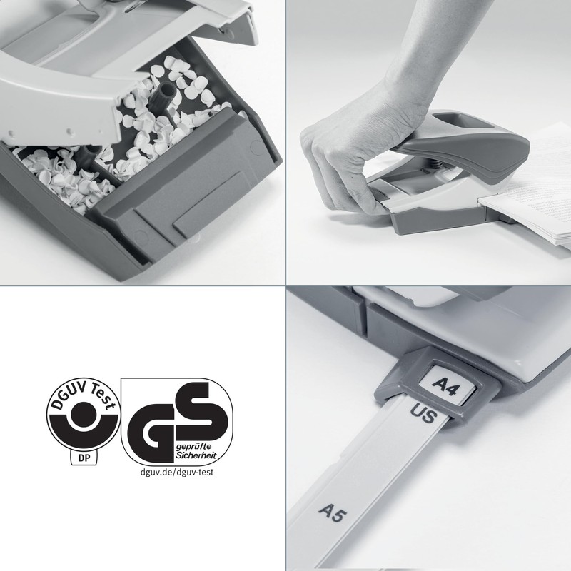 Leitz Hole Punch, 30 Sheets, Guide Bar with Format Markings,