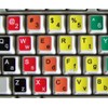 LEARNING ENGLISH COLORED STICKER FOR KEYBOARD (LOWER & UPPER CASE)