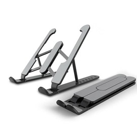 JORCEDI Laptop Stand, Adjustable Computer Tablet Stand Ergonomic Laptop Holder, Aluminium Alloy Foldable Portable Notebook Holder