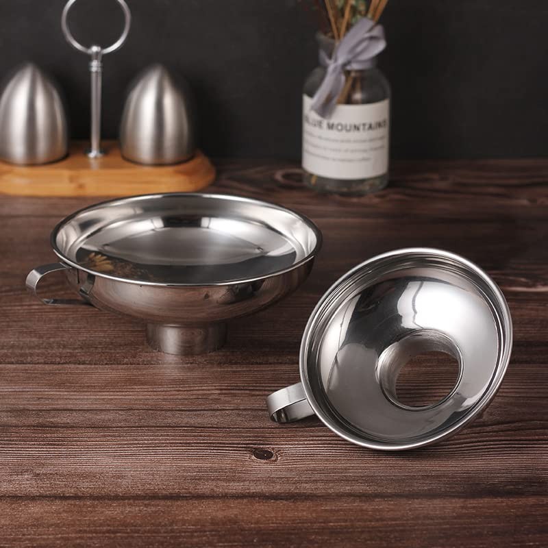 Desirable Roat Commercial Jam Grain Stainless Funnel Funnel (Large)