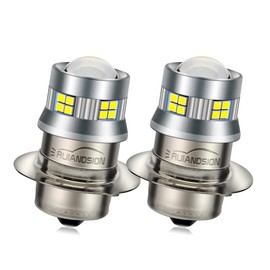 Ruiandsion 2pcs P15S LED Bulb White 10-30V Super Bright 2016 20SMD Chips LED Bulb for Motorcycle