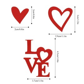 Red Heart Confetti for Valentines Day Decorations, Glitter Love Heart Sprinkles Table Decorations for Wedding Anniversary Engagement Bridal Shower Y6-AQZX