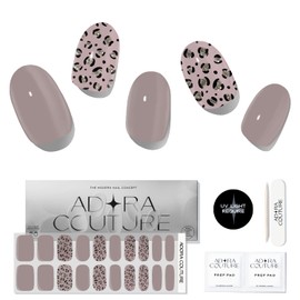 Adora Couture Semi Cured Gel Nail Strips | 30pcs Purple Gradient Ombre Glitter Wrap Gel Nail Sticker | Gel Stickers for Nails UV Light Required (The Vintage)