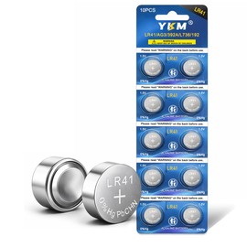YKM 10 Pack LR41 Button Batteries AG3 L736f L736c L736 392 192 1.5V Alkaline Batteries for Thermometer Watch Battery