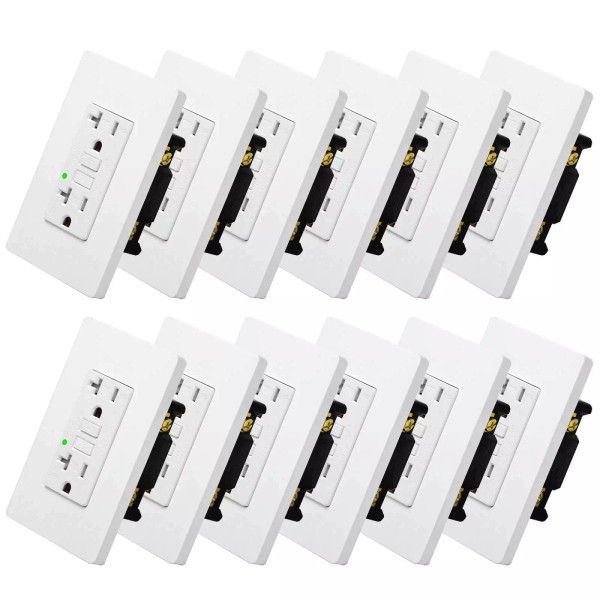 KingSL 20Amp Safe Outlet GFCI GFI AC Receptacle Tamper Resistant