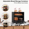 Alpeir Wooden Bread Box for Kitchen Countertop - Solid Wood