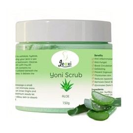 Yoni Scrub for Feminine, Natural Organic Yoni Scrub - Ultra Hydrating and Exfoliating Scrub, Smooth Kitty (Aloe)