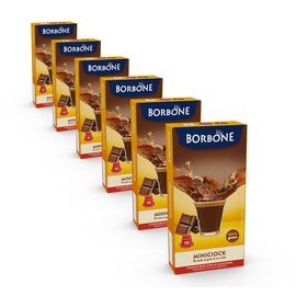 Caffè Borbone MiniCiock - Getränk mit Schokoladengeschmack - 60 Kapseln (6 Packungen mit 10 Stück) - Kompatibel mit Nespresso®* Haushalts-Espressomaschinen