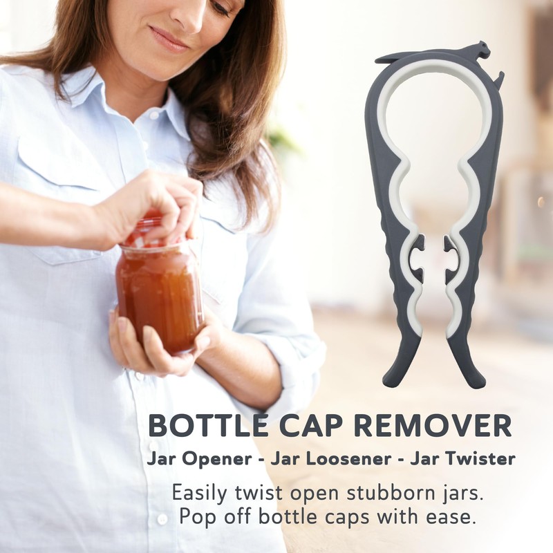 Straame 7-in-1 Jar Opener, Effortless Bottle Opener and Ring Pull