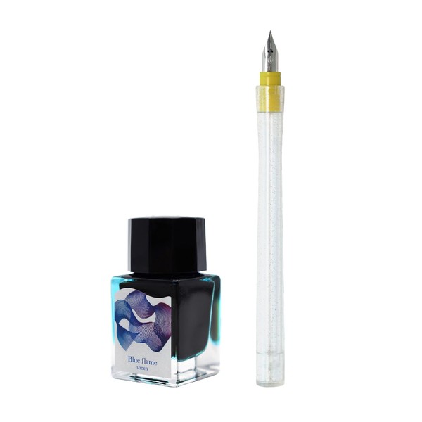 Sailor Fountain Pen Dip Pen Ink Set - Dipton+hocoro - Blue Frame/Scene Calligraphy 10-0251-701